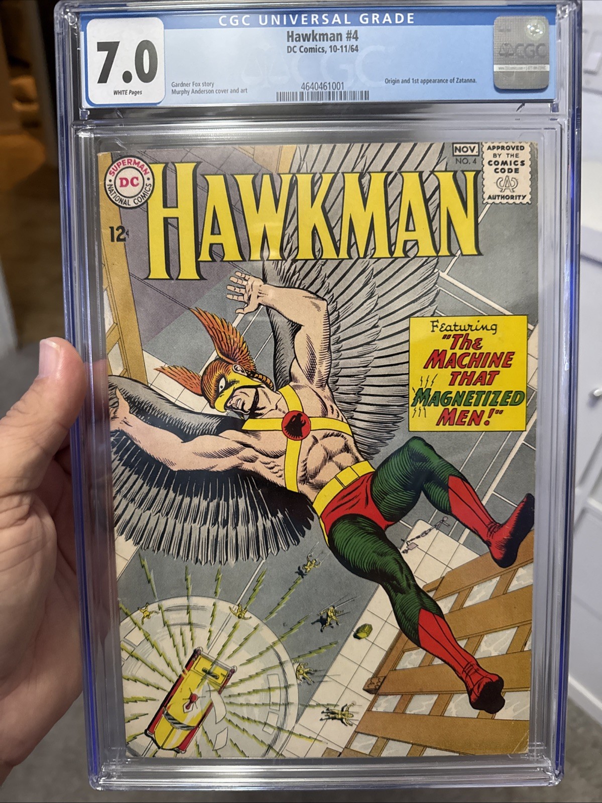 Hawkman #4 (DC Comics October-November 1964) CGC 7.0 White Pages
