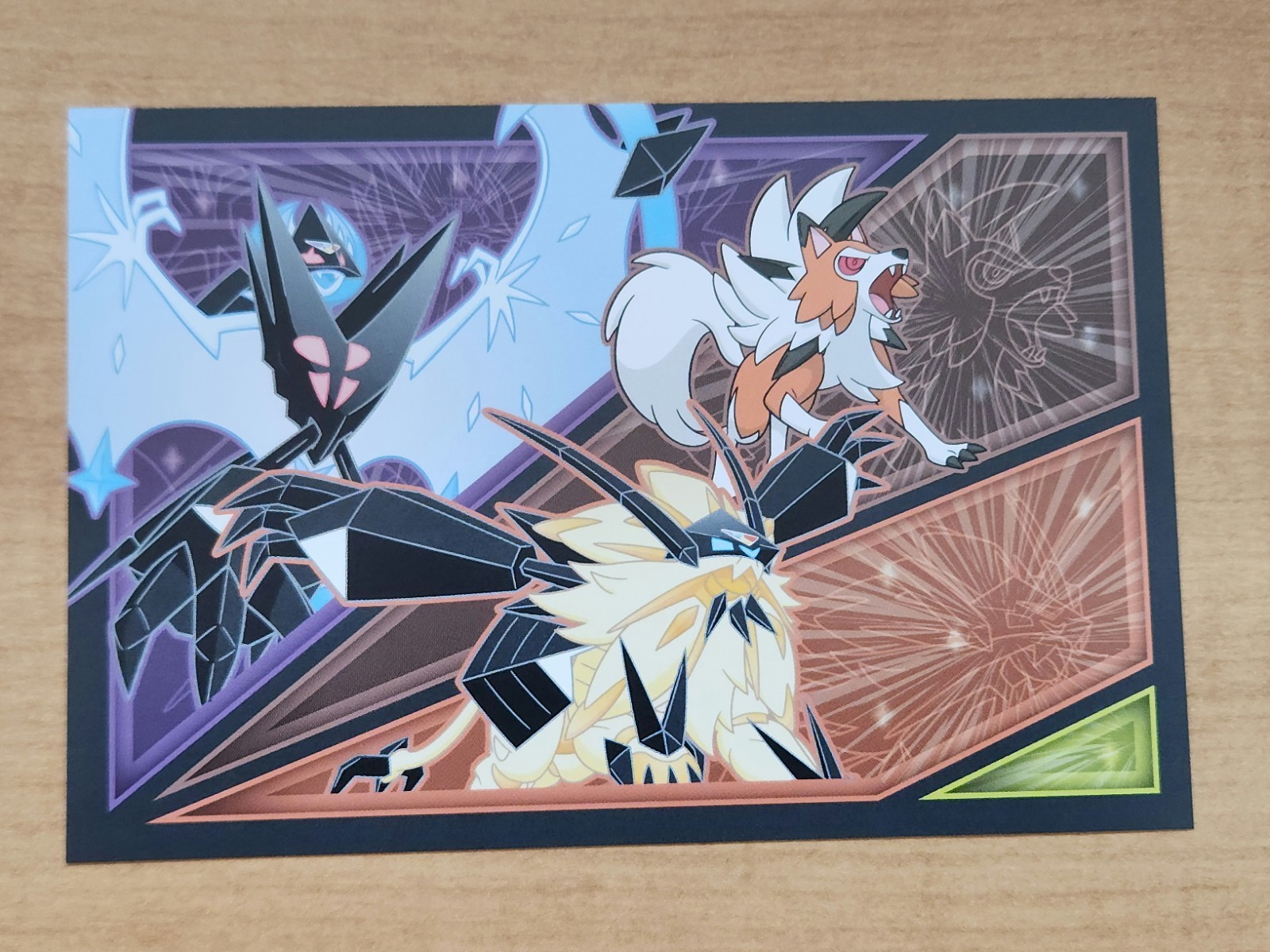 2017 Pokémon Center Online Dusk Mane/Lycanroc/Necrozma Postcard 2017 Pokémon Center Online Dusk Mane/Lycanroc/Necrozma Postcard