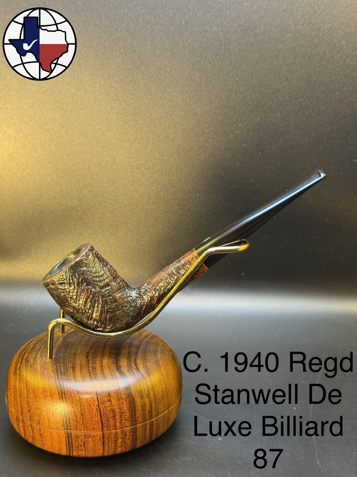 Vintage C. 1940 Regd Stanwell De Luxe Billiard 87 Tobacco Pipe