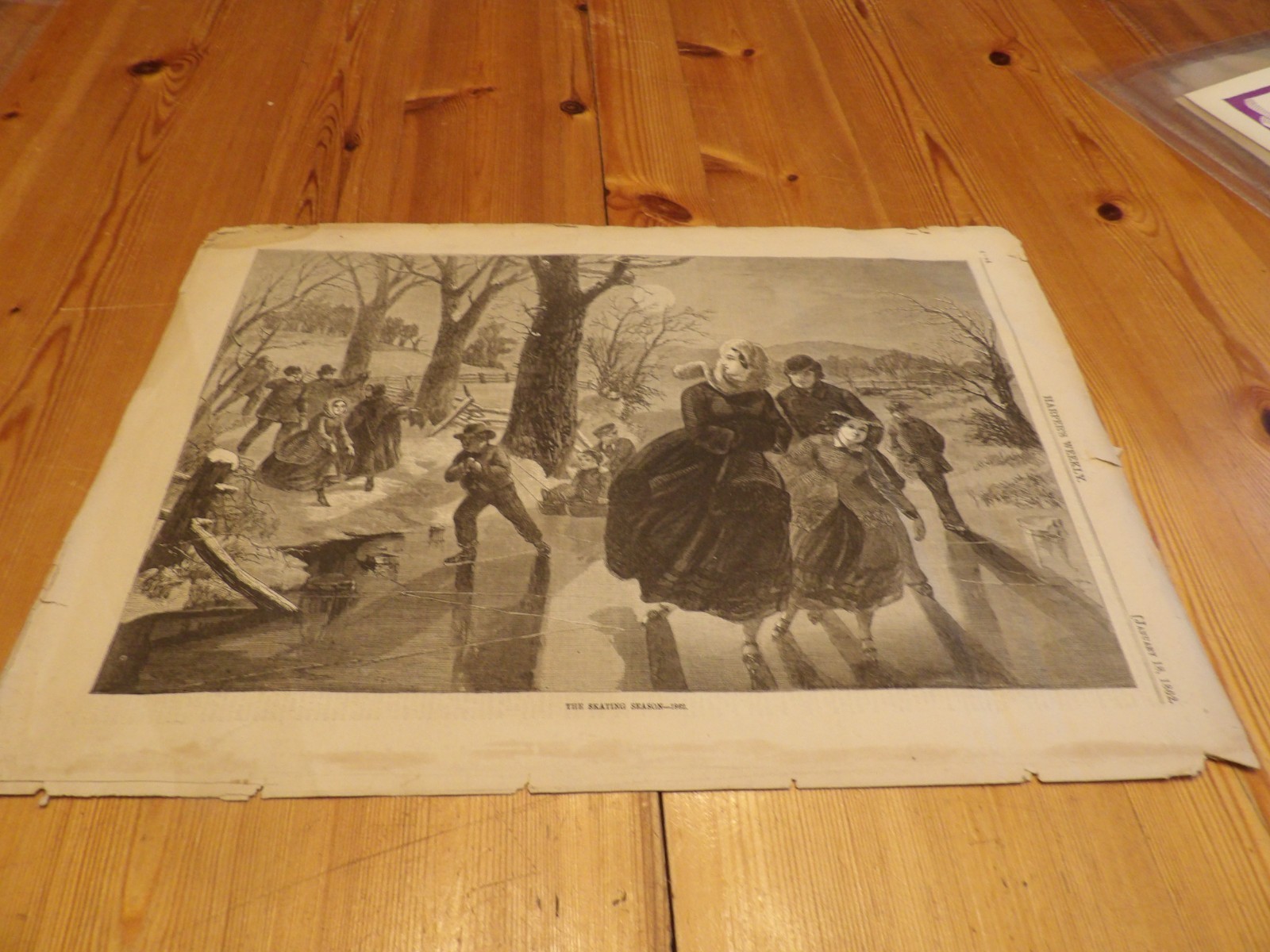 1862 Winslow Homer, The Skating Season for Harper\'s Weekly 1862 Winslow Homer, The Skating Season for Harper\'s Weekly
