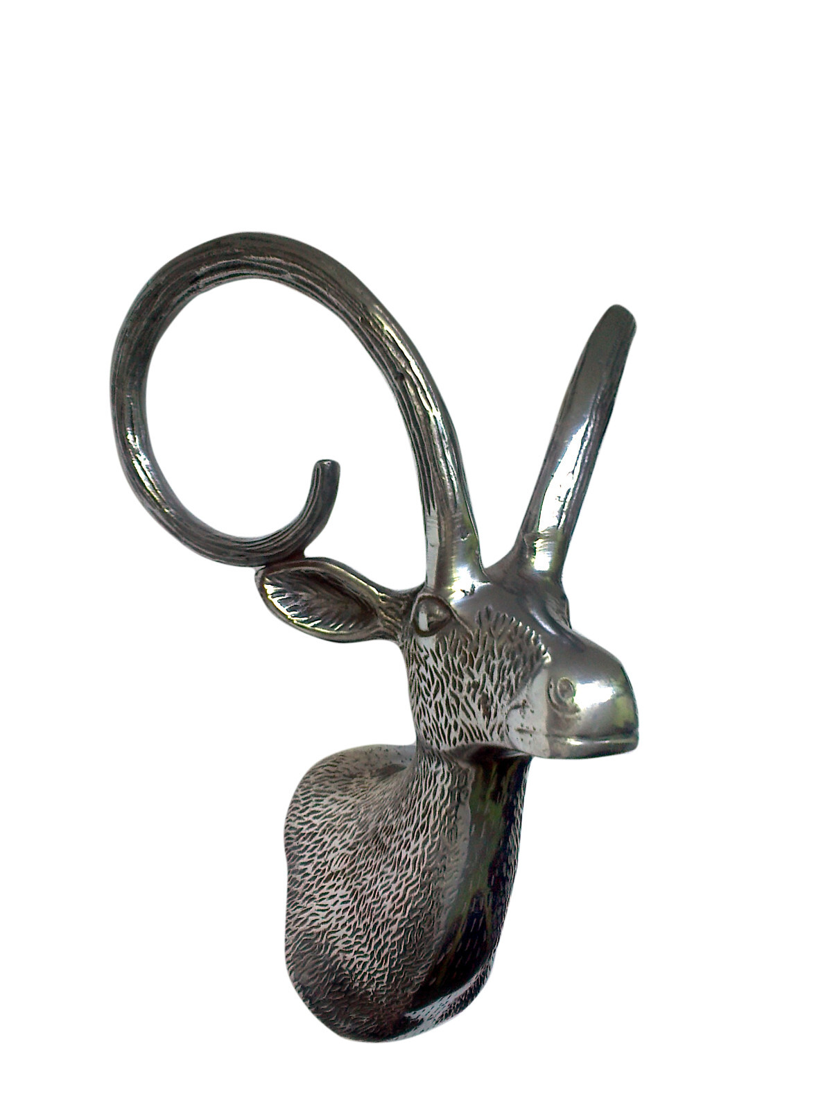 Wall Mounted Deer Head Stag 13 inches Aluminium Art Plaque Wall Mounted Deer Head Stag 13 inches Aluminium Art Plaque