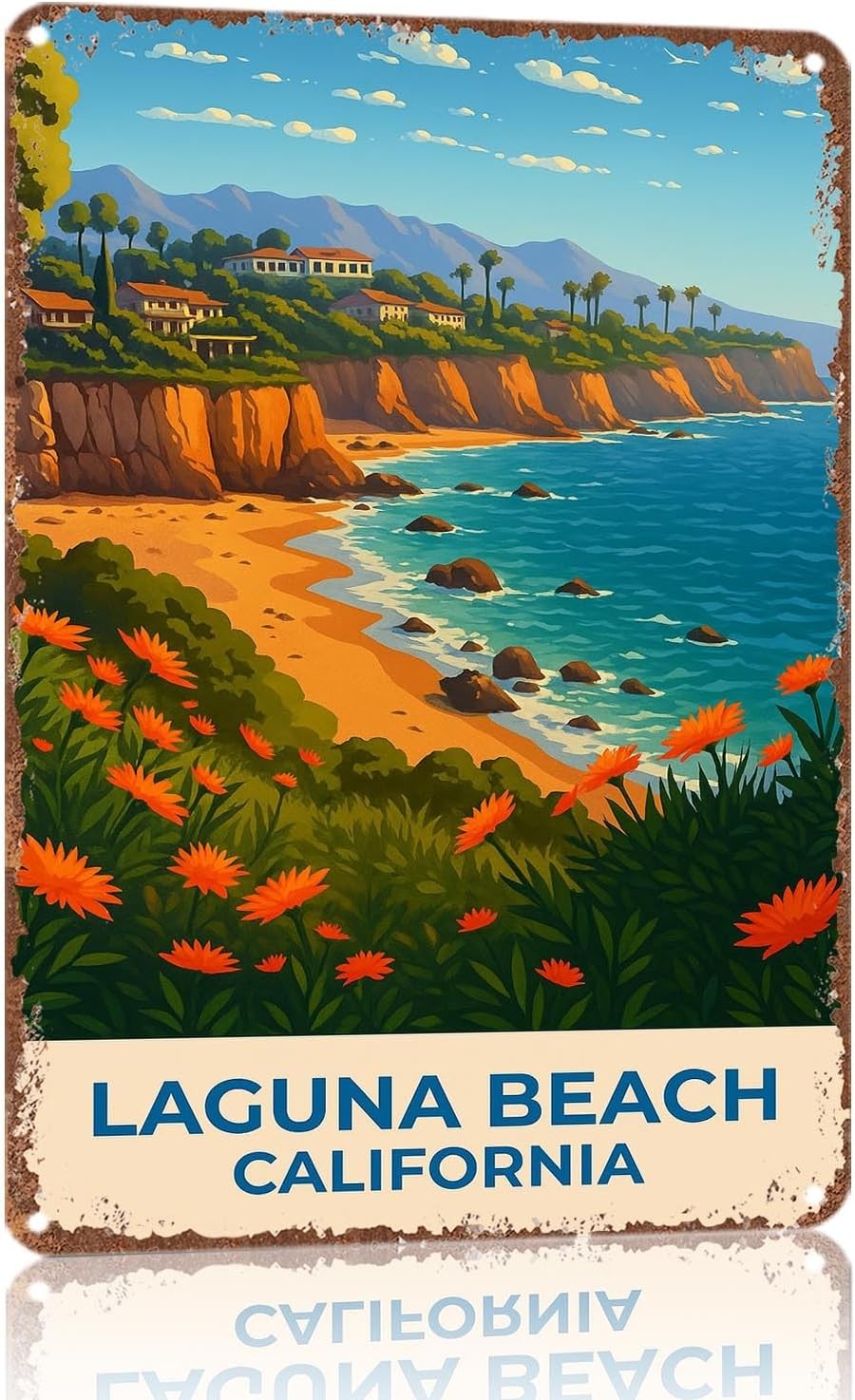 Vintage Laguna Beach California Suitable For Tin Metal Signs Home Décor 8x12 Vintage Laguna Beach California Suitable For Tin Metal Signs Home Décor 8x12