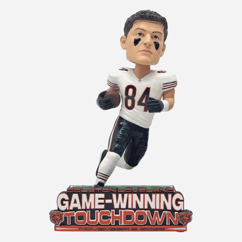 Colston Loveland Chicago Bears Game Winning Touchdown Bobblehead NFL Football Colston Loveland Chicago Bears Game Winning Touchdown Bobblehead NFL Football
