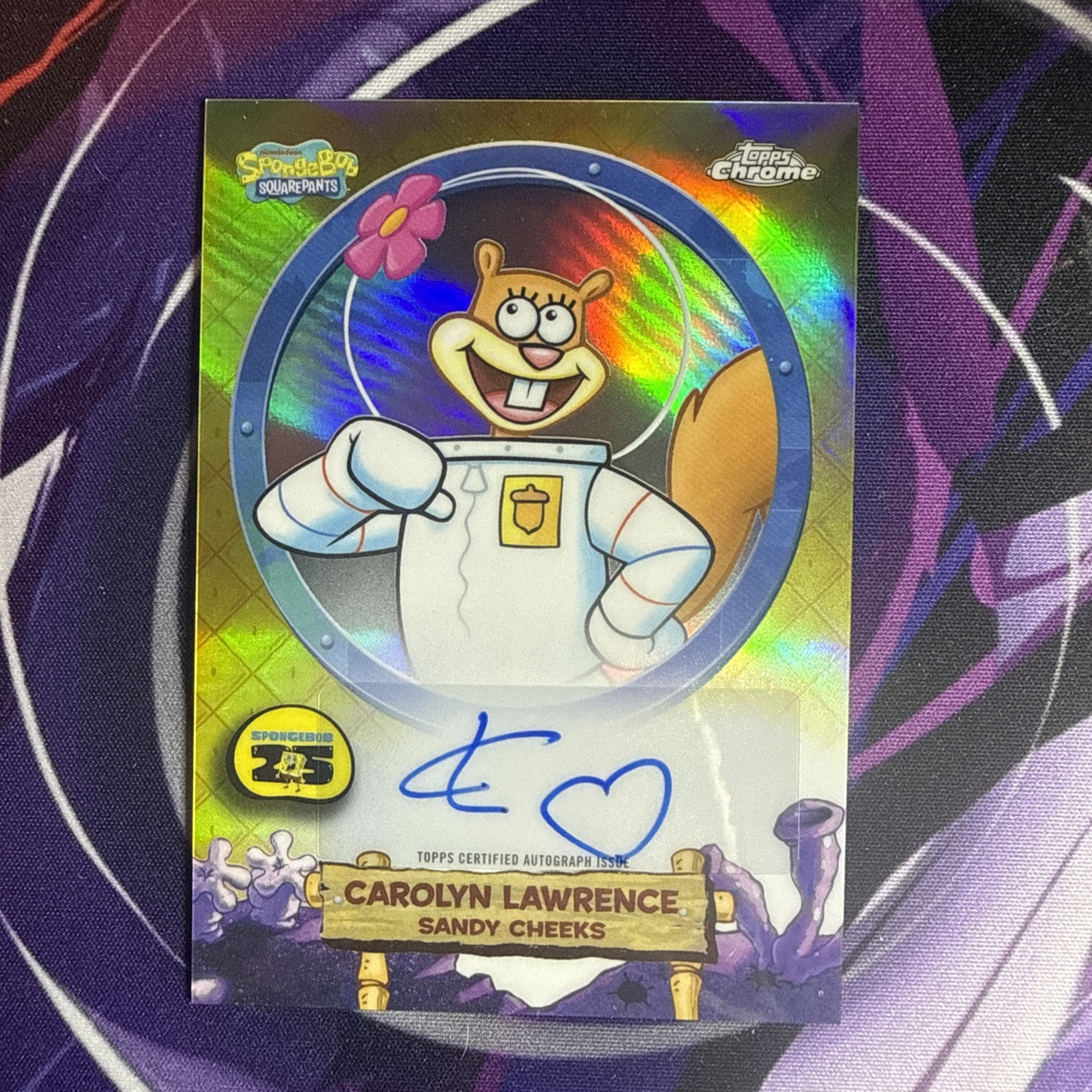 2025 Topps Chrome SpongeBob Sandy Cheeks Auto Carolyn Lawrence Solo 