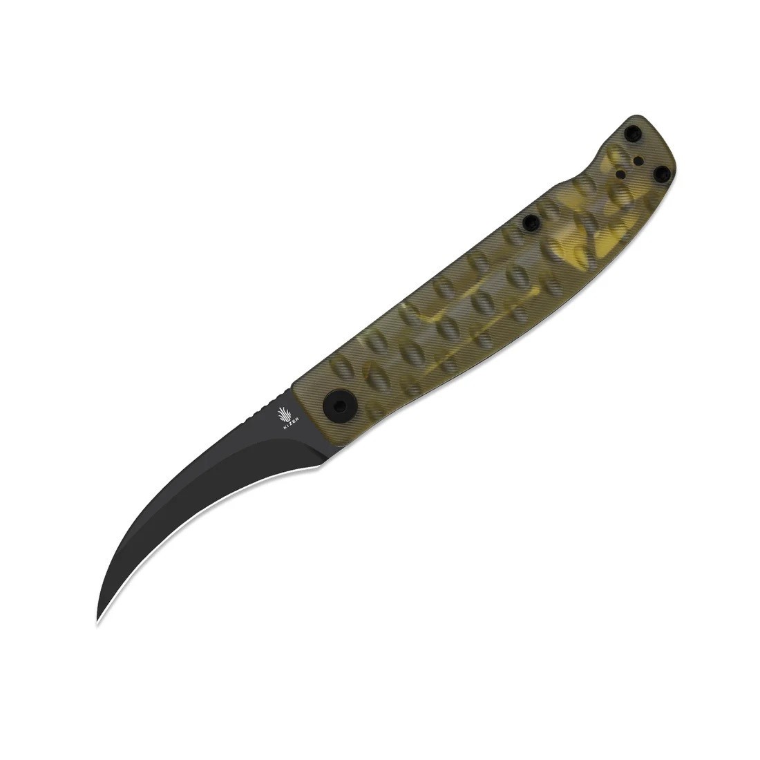 Kizer Kiwami Folding Knife 2.7 in Yellow PEI BD1N Hawkbill Black PVD Coated Kizer Kiwami Folding Knife 2.7 in Yellow PEI BD1N Hawkbill Black PVD Coated