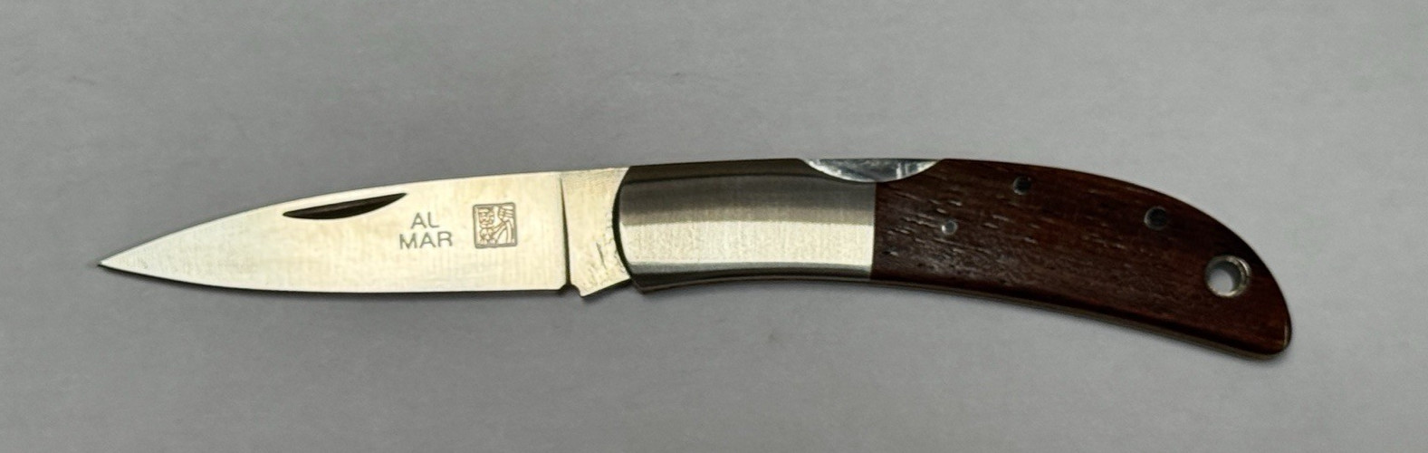 Vintage Al Mar Knives MOKI JAPAN #1002C Hawk (Cocobolo) w/ Original Pouch & Box