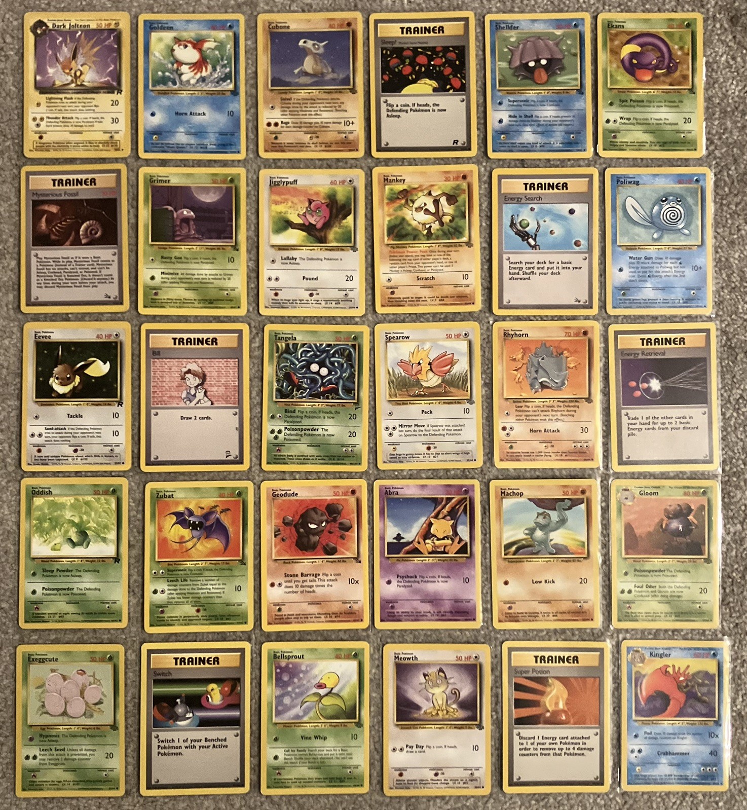 30X Vintage Pokemon Card Bundle No Duplicates Mixed Condition Base Jungle Fossil 30X Vintage Pokemon Card Bundle No Duplicates Mixed Condition Base Jungle Fossil