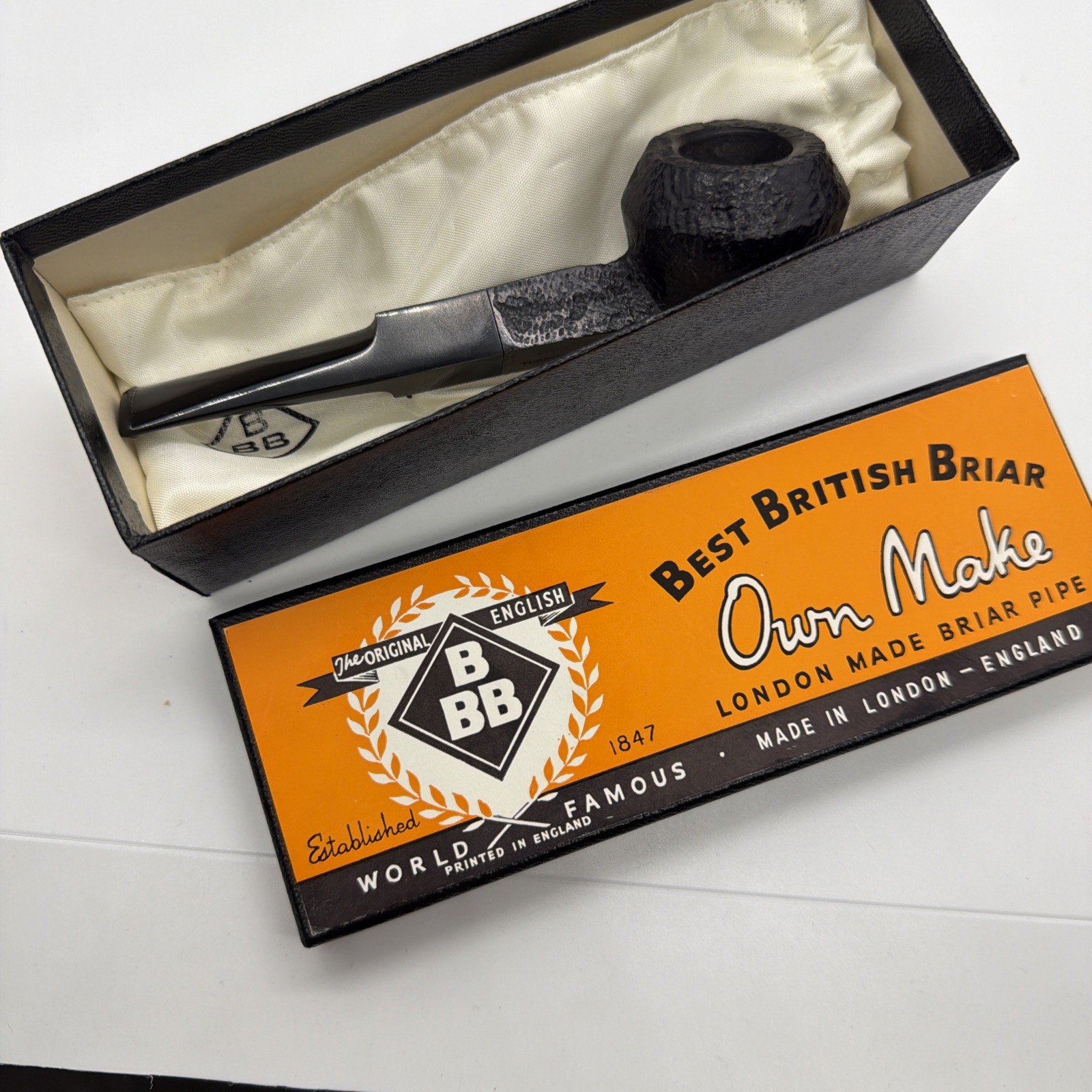 Early BBB THORNEYCROFT 427 Bulldog  Best British Briar New In box c1950’s-60’s,