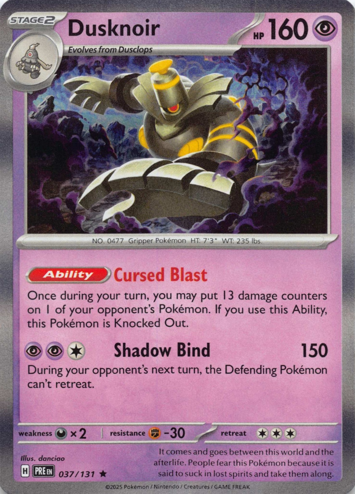 Dusknoir 037/131 Holo NM