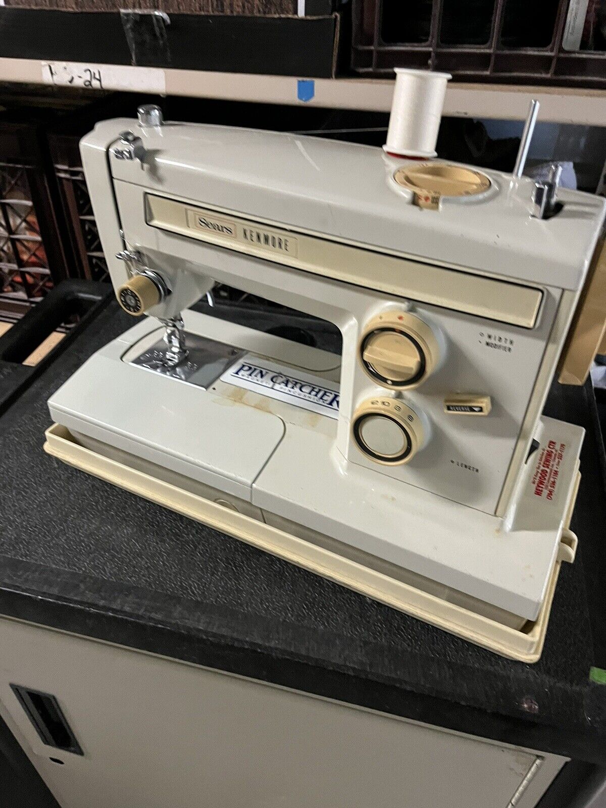 Vintage Sears Kenmore 158-10302 Portable Sewing Machine Hard Case