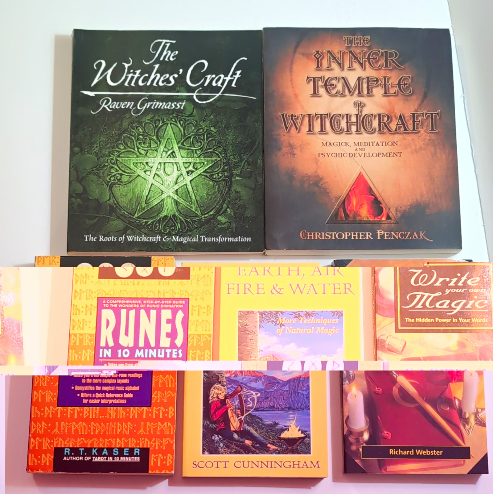Wicca & Paganism Book Lot of 5: The Witches' Craft, Inner Temple + More