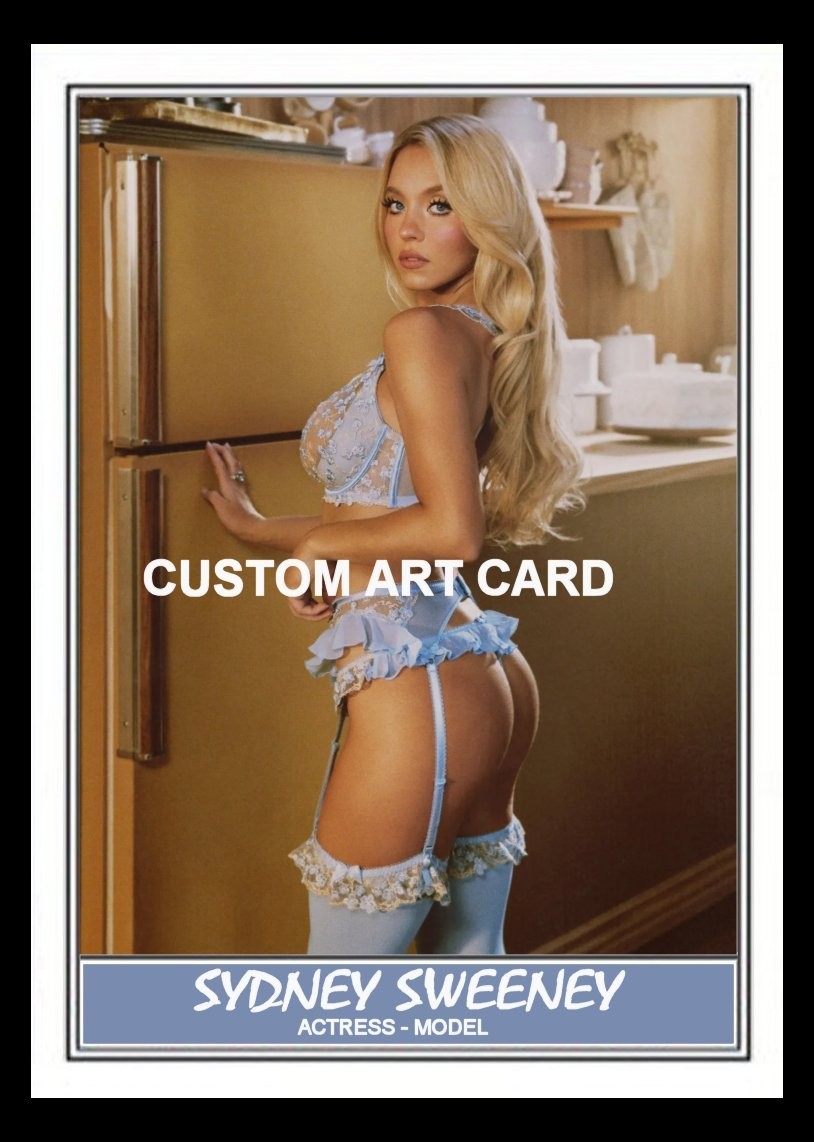 Sydney Sweeney Art Card Blank Back  New