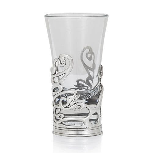 AE Williams Elegant Celtic Swirl Shot Glass Holder Premium Glass and Pewter AE Williams Elegant Celtic Swirl Shot Glass Holder Premium Glass and Pewter
