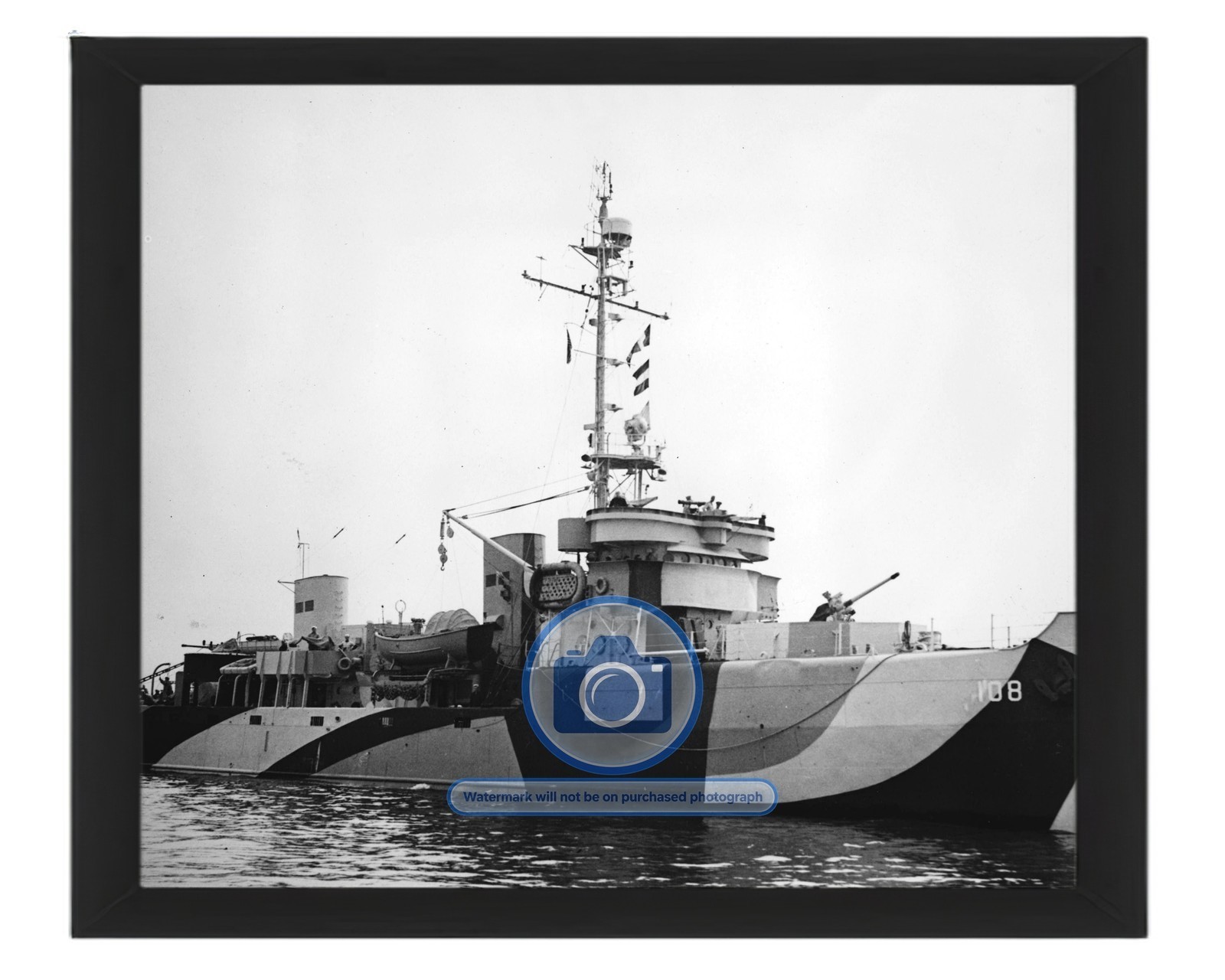 USS PURSUIT AM-108 MINE SWEEPER SAN FRANCISCO NAVY YARD 1944 8X10 FRAMED PHOTO