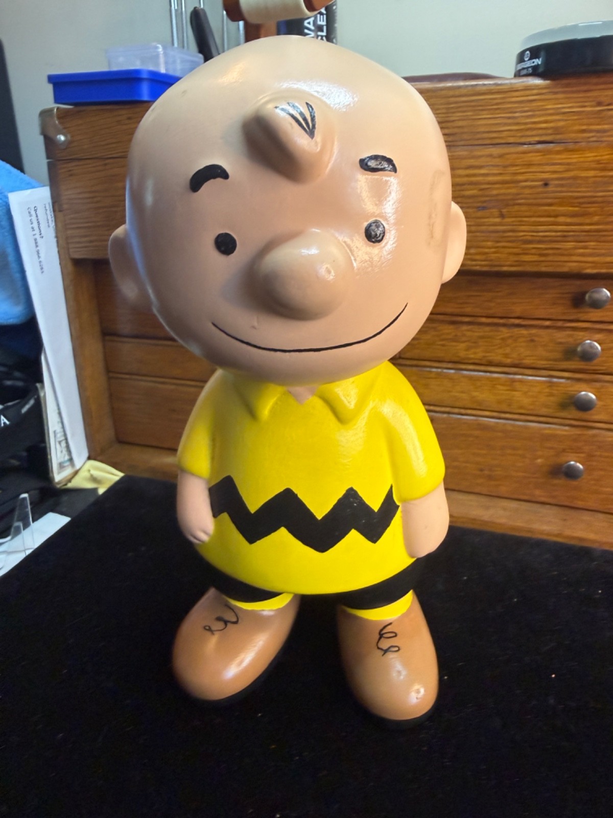 Vintage Peanuts Gang Charlie Brown Mold Figurine Ceramic Statue 9\ Vintage Peanuts Gang Charlie Brown Mold Figurine Ceramic Statue 9\