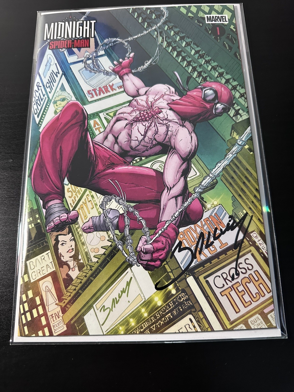 NYCC 2026 PSA MIDNIGHT SPIDER-MAN #1 HOMAGE COMIC MARK BAGLEY SIGNED