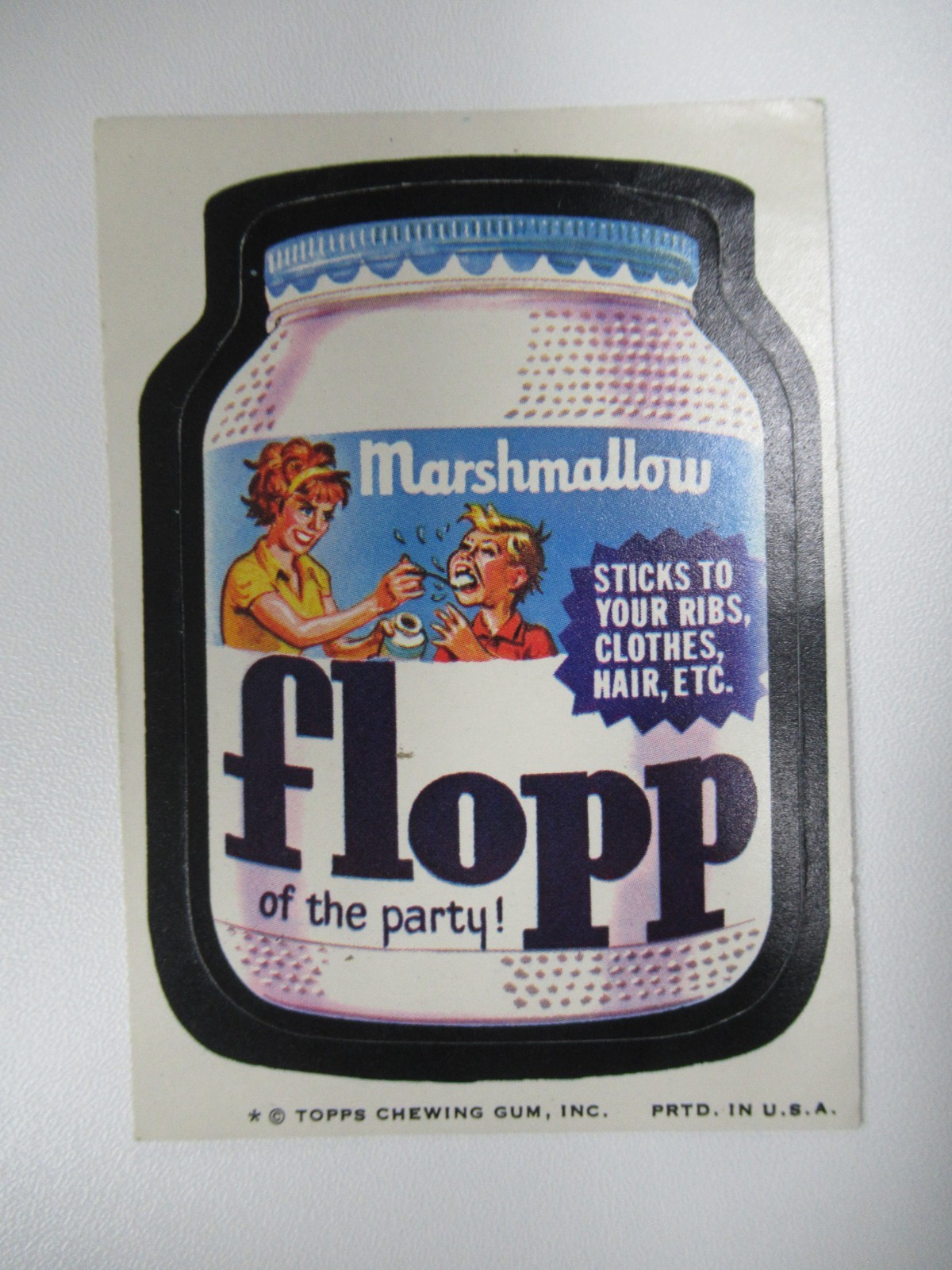 1974 Topps Wacky Packages Series 7 Flopp Marshmallow