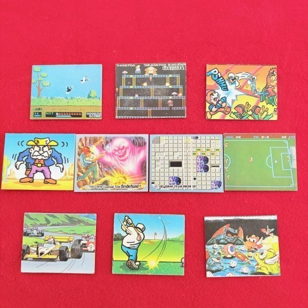 1985 Amada Famicom Menko Card Lot of 10 Duck Hunt Wild Gunman Nintendo Japan