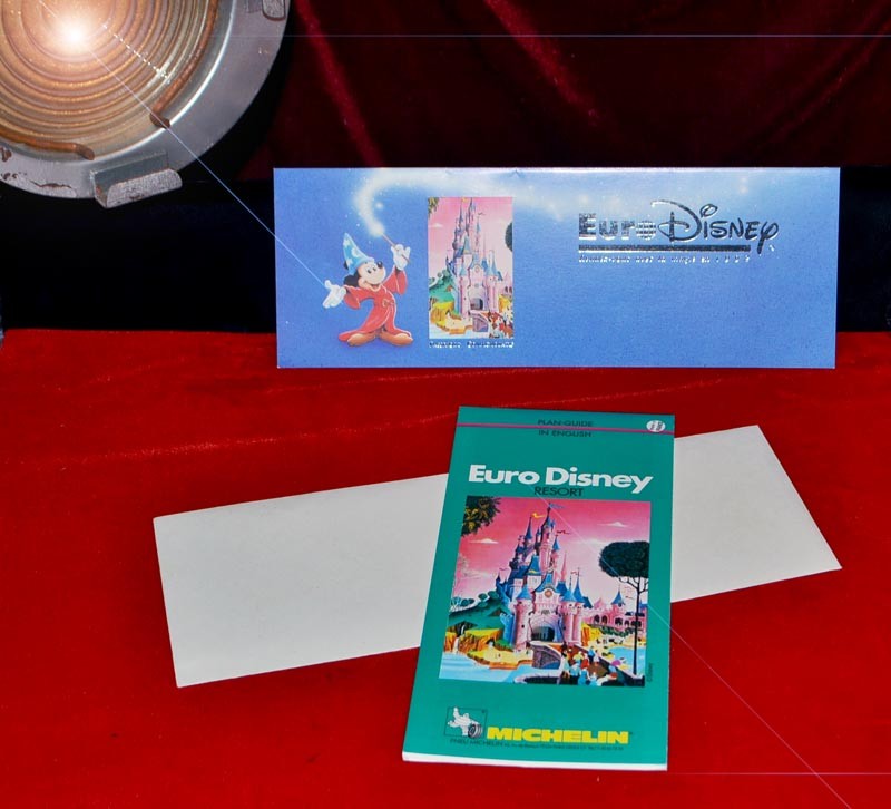 Vintage 1992 EURO DISNEYLAND unused TICKET Paris, PROGRAM / MAP, Disney PASSPORT