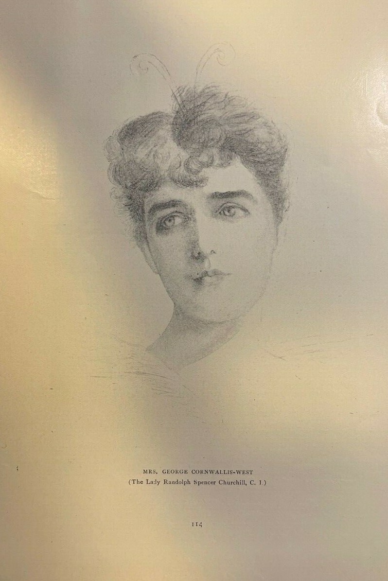 1907 Vintage Magazine Illustration Mrs. George Cornwallis West 1907 Vintage Magazine Illustration Mrs. George Cornwallis West