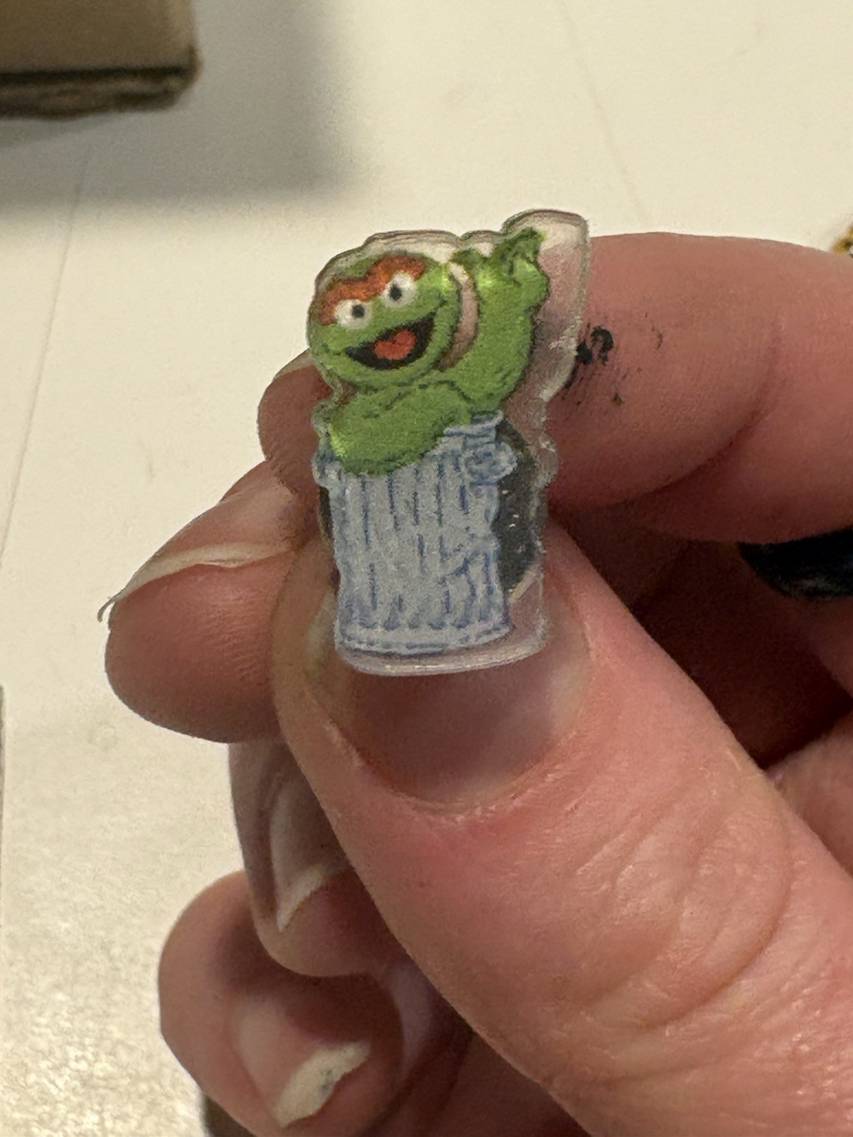 Oscar The Grouch Mini Acrylic Lapel Pin Sesame Street