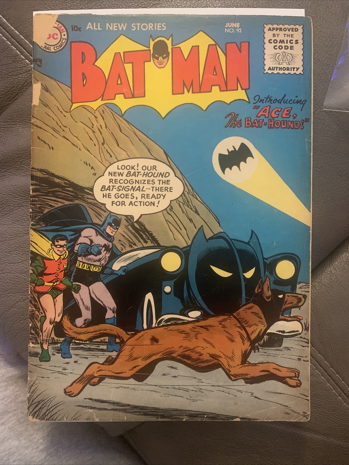 * BATMAN #92 (1955) Robin 1st ACE The Bat-Hound 1st Appearance “VG-G” * BATMAN #92 (1955) Robin 1st ACE The Bat-Hound 1st Appearance “VG-G”