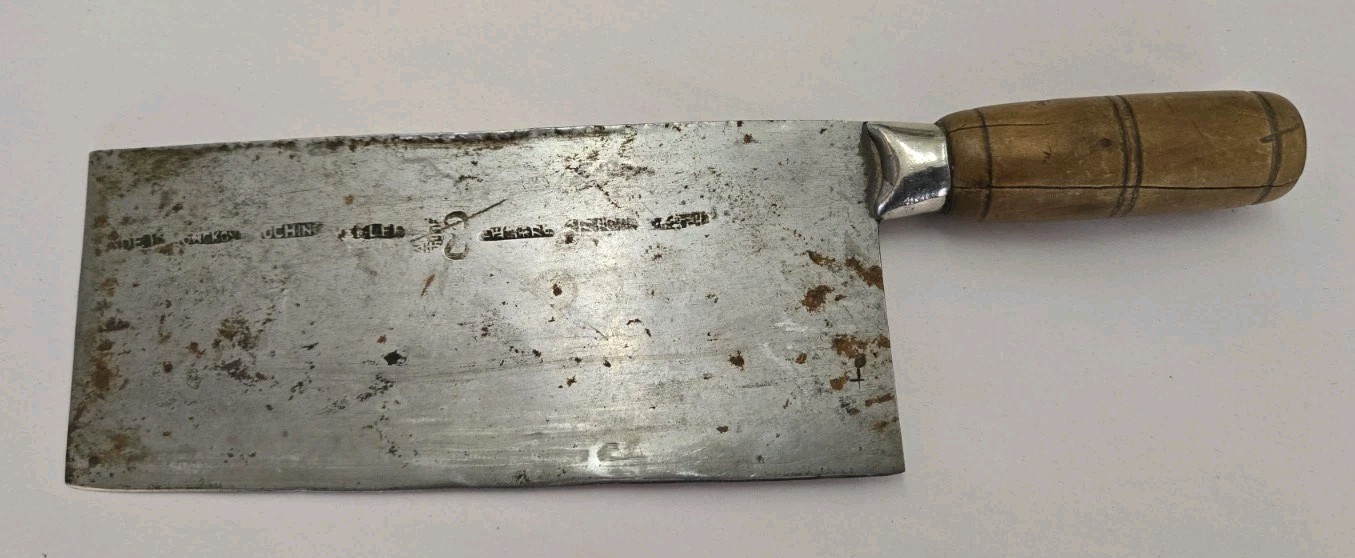 Vtg Ho Ching Kee Lee Cleaver Knife (8\ Vtg Ho Ching Kee Lee Cleaver Knife (8\