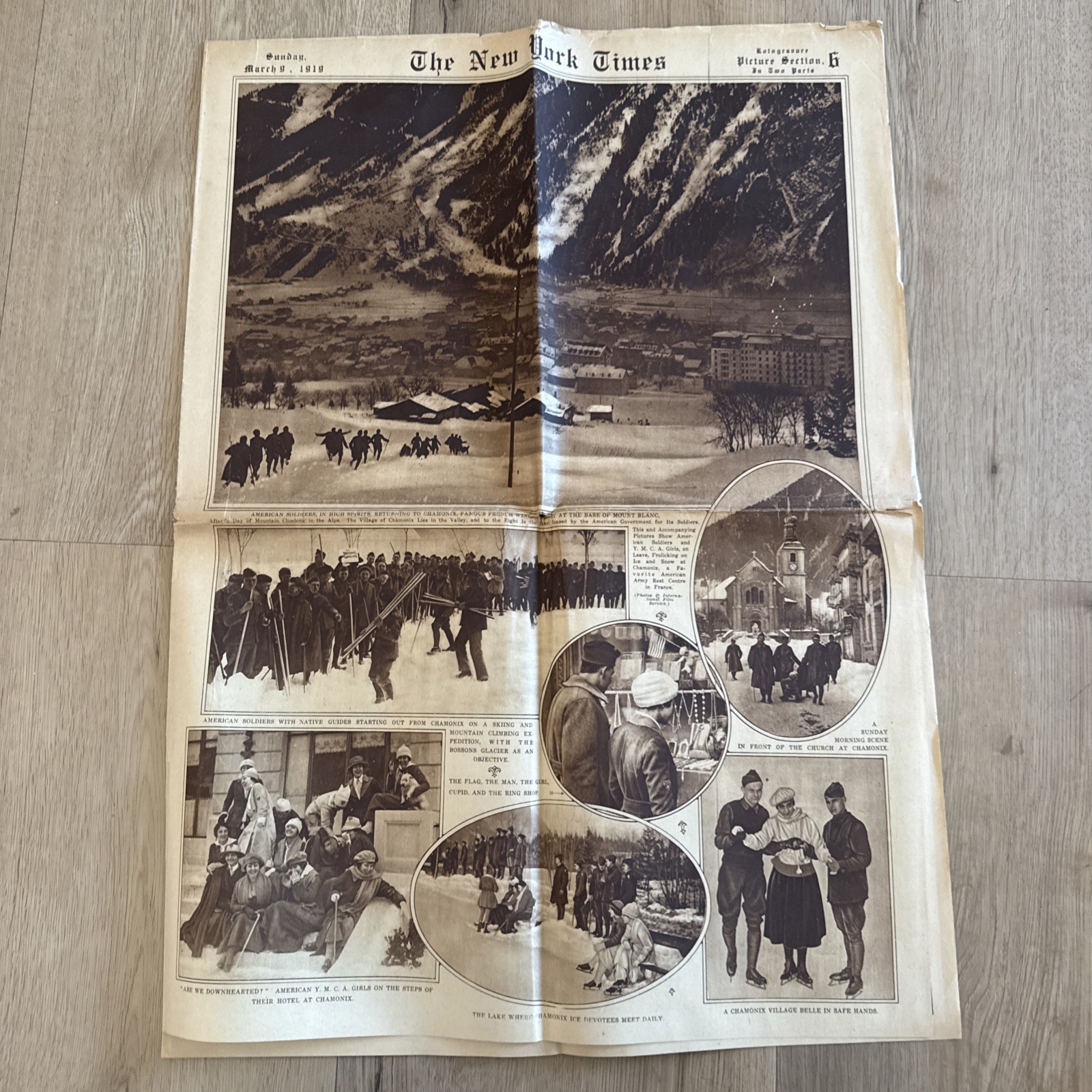 1919 antique NEW YORK TIMES rotogravure PARADE WWI SHIPS ADS FASHION