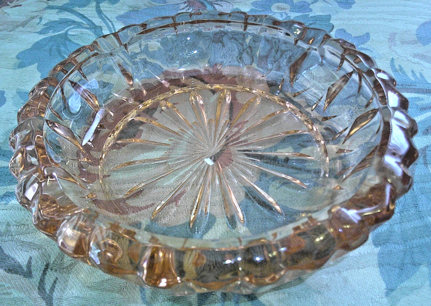 Vintage Rosaline Pink Round Glass Ashtray 6” or Trinket Dish Vintage Rosaline Pink Round Glass Ashtray 6” or Trinket Dish