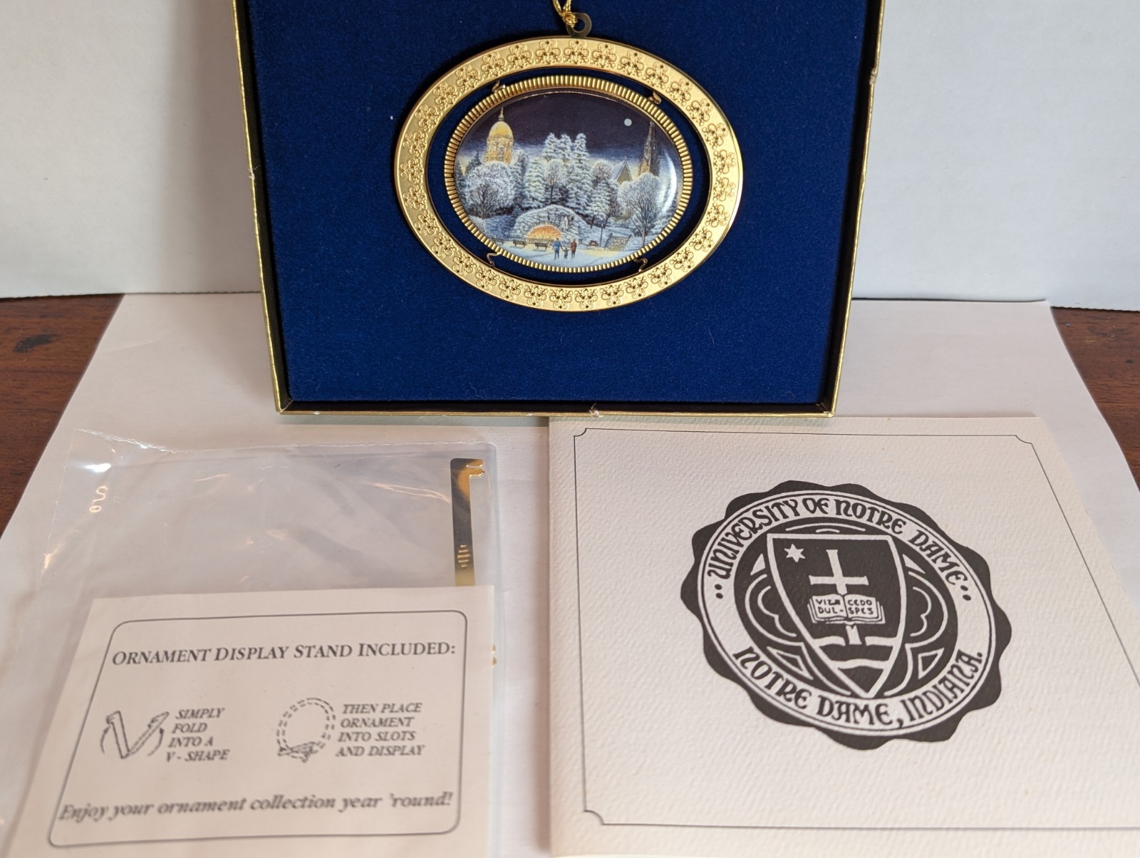 VTG 1995 University of Notre Dame The Grotto Jack Appleton Christmas Ornament *