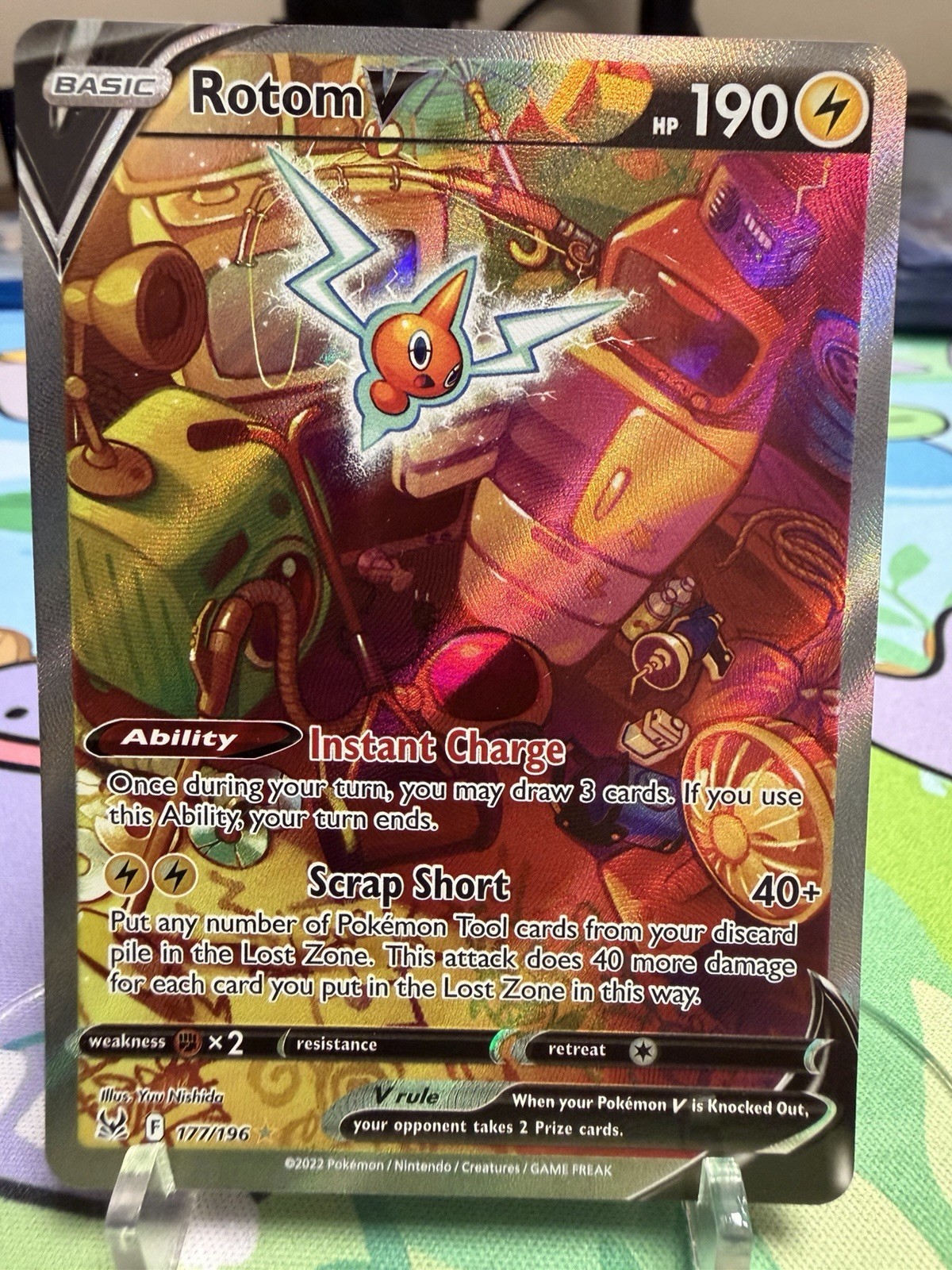 Pokémon TCG Rotom V 177/196 Swsh11 Lost Origin Ultra Rare Full Art Holo Pokémon TCG Rotom V 177/196 Swsh11 Lost Origin Ultra Rare Full Art Holo