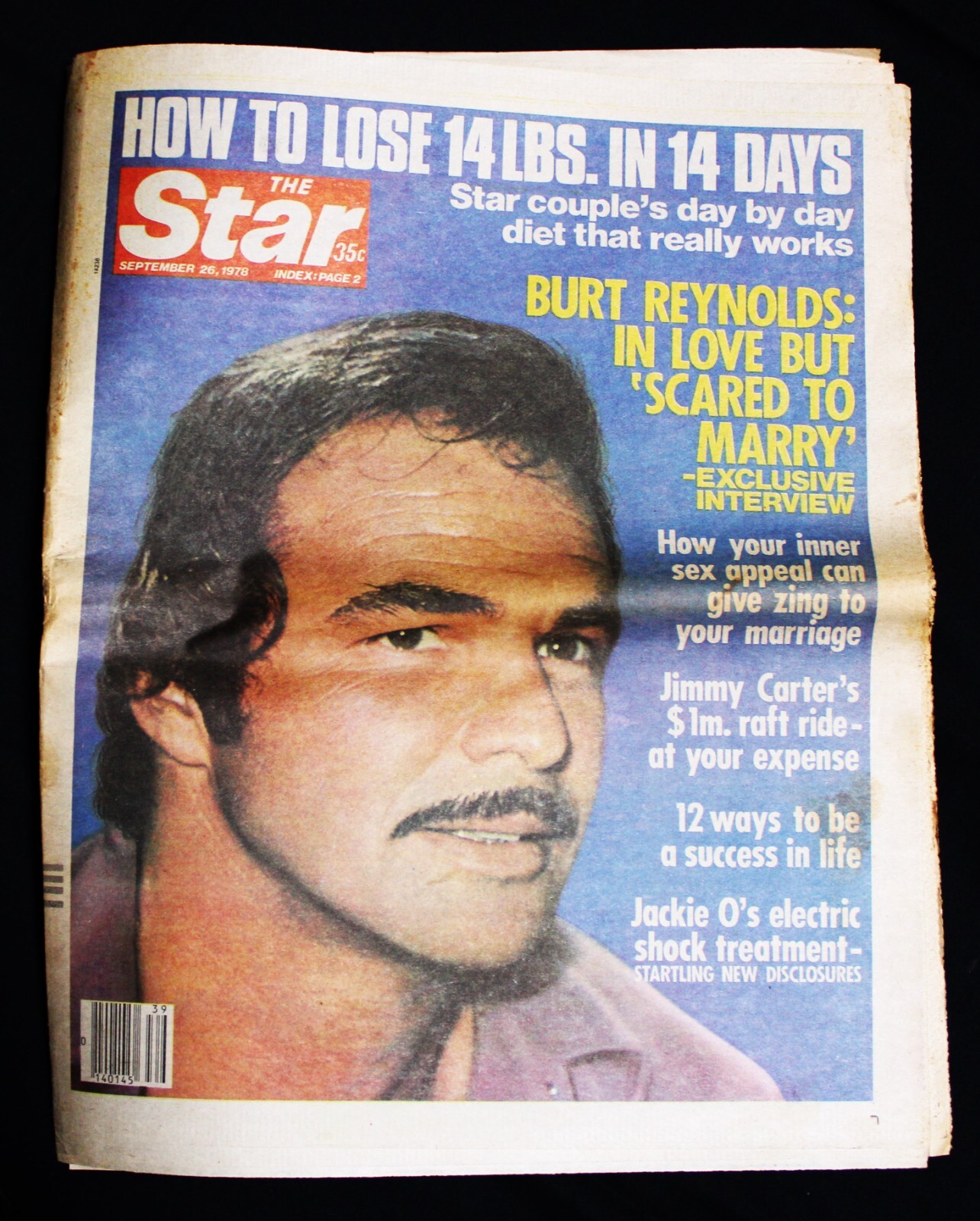 THE STAR TABLOID NEWSPAPER CELEBRITY STORIES 26 SEPTEMBER 1978 BURT REYNOLDS