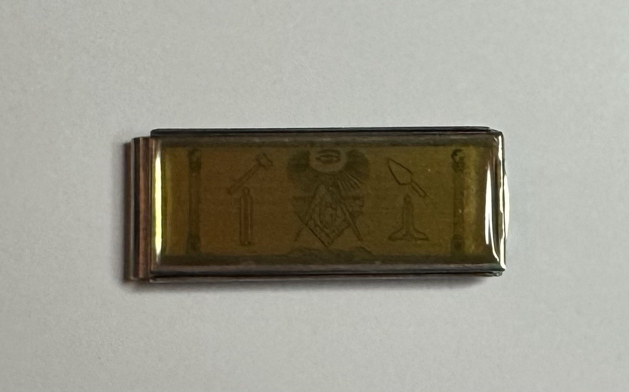 Vintage Freemason Money Clip With Hidden Compartment