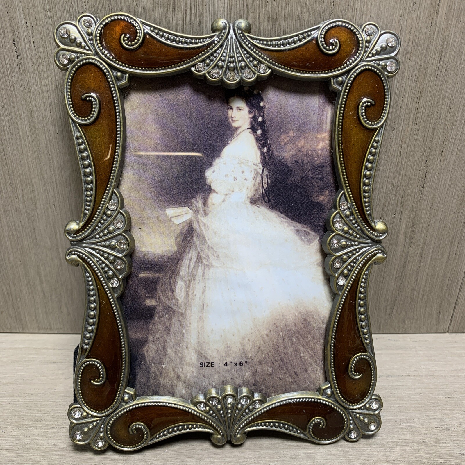 Mason Lane Metal & Enamel  w/ Rhinestones Accent 4”x 6” Frame