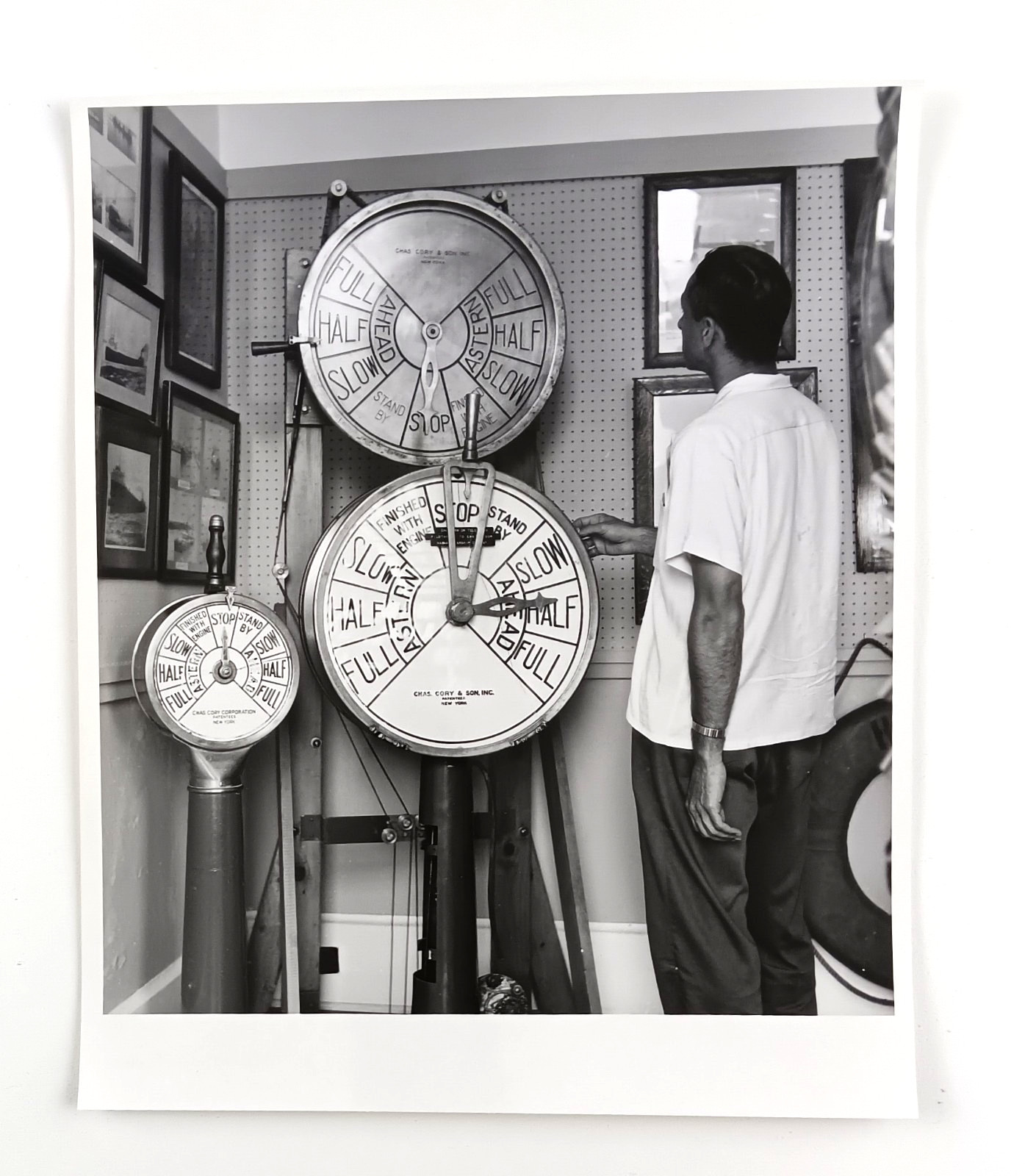 1960s Maritime Museum Ship Charles Cory & Son Engine Controls Vintage Photo 1960s Maritime Museum Ship Charles Cory & Son Engine Controls Vintage Photo