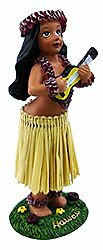 KC Hawaii Girl With Ukulele Mini Dashboard Doll 4\ KC Hawaii Girl With Ukulele Mini Dashboard Doll 4\