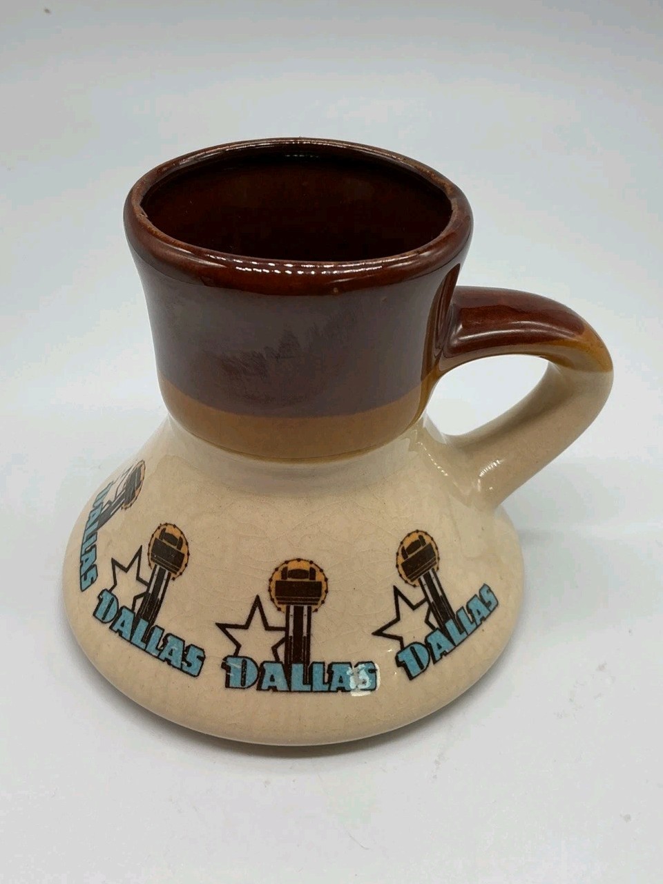 Vintage Dallas Texas No‑Spill Travel Mug – Wide Base Ceramic Souvenir Vintage Dallas Texas No‑Spill Travel Mug – Wide Base Ceramic Souvenir