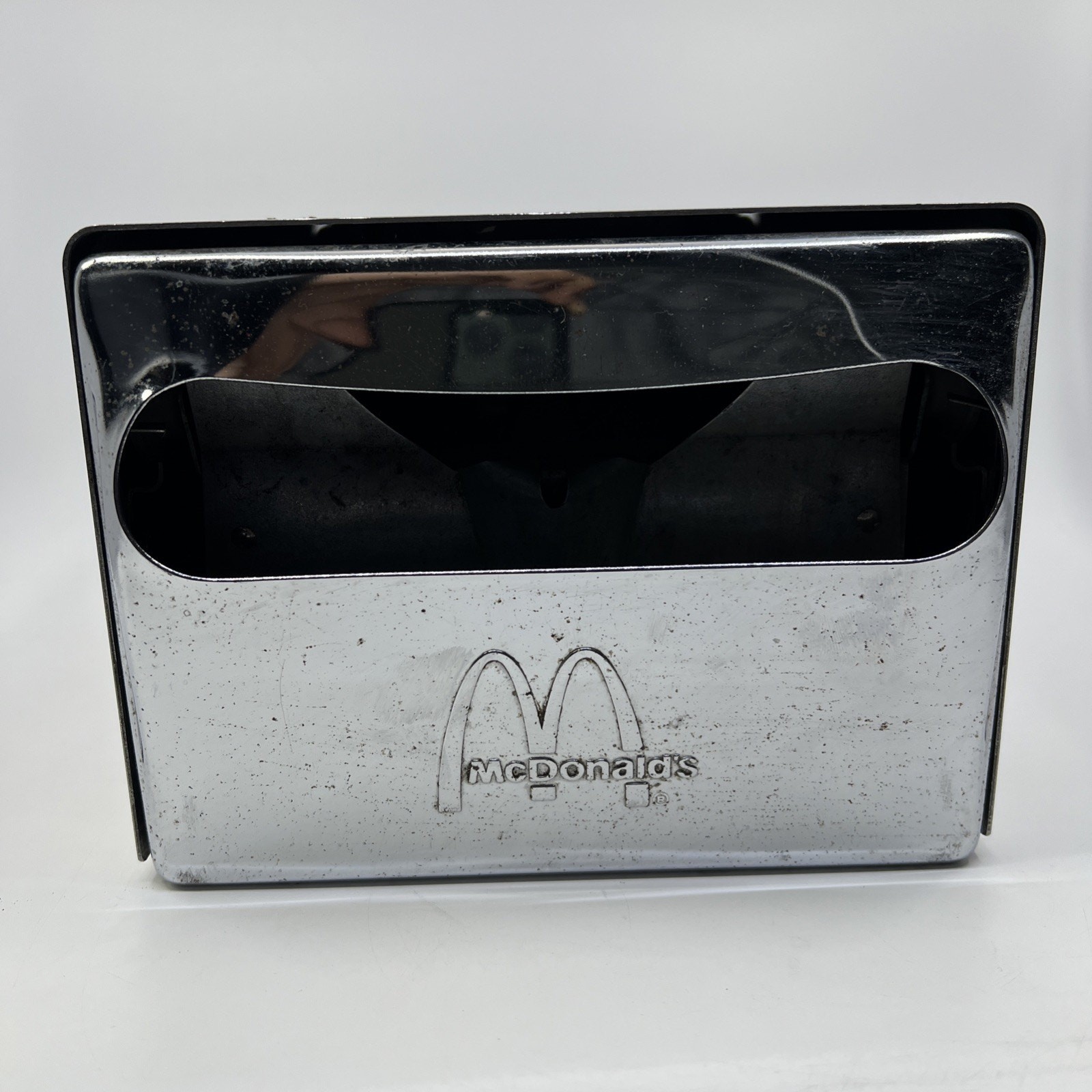 Vintage McDonald\'s Chrome Spring Loaded Napkin Dispenser