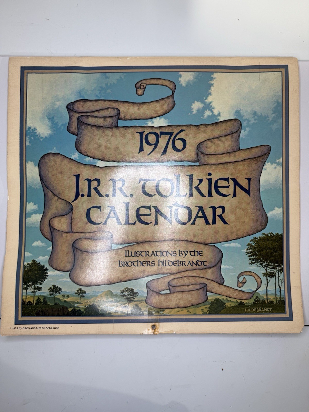 Vintage J.R.R Tolkien Calendar 1976 JRR Hobbit Lord of the Rings Hildebrandt Art