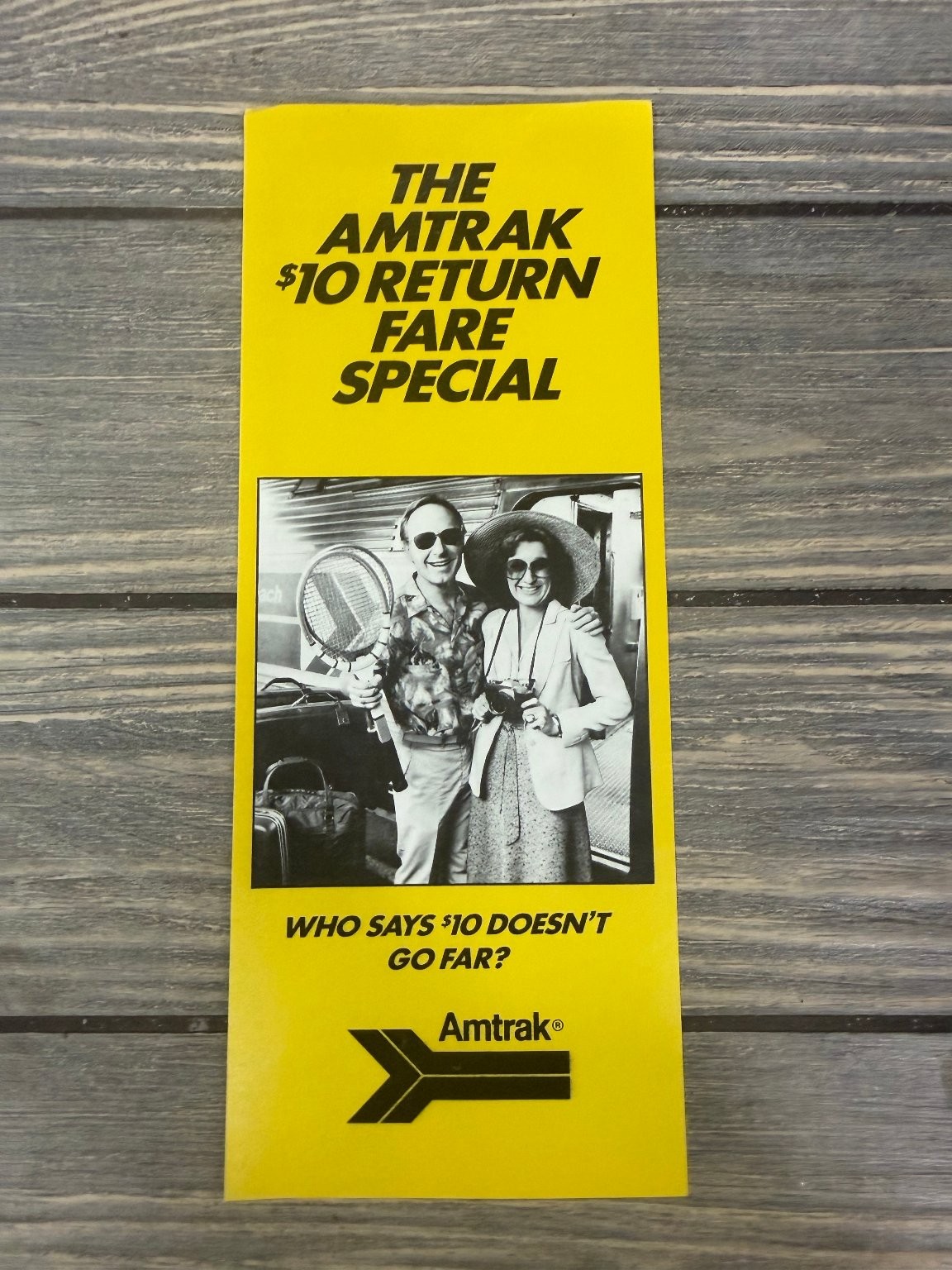 Vintage 1981 Amtrak $10 Return Fare Special 10th Anniversary Brochure Flyer