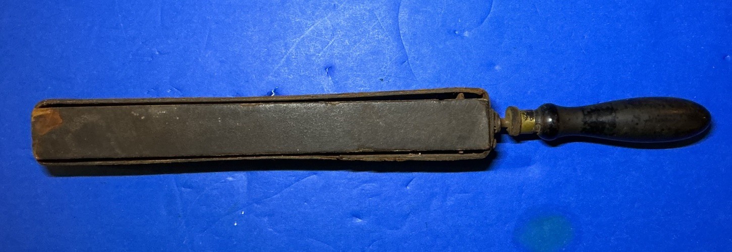 Vintage 4 Sided Leather & Wood Knife Razor Sharpening Strop