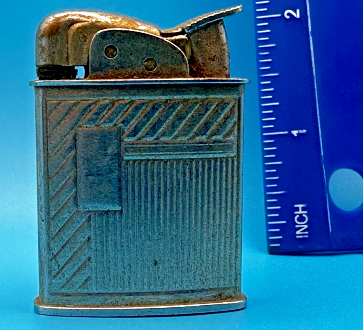 Evans Lighter 1950s Petrol Pocket Working Spark Dual Screw Bottom Collectable Evans Lighter 1950s Petrol Pocket Working Spark Dual Screw Bottom Collectable