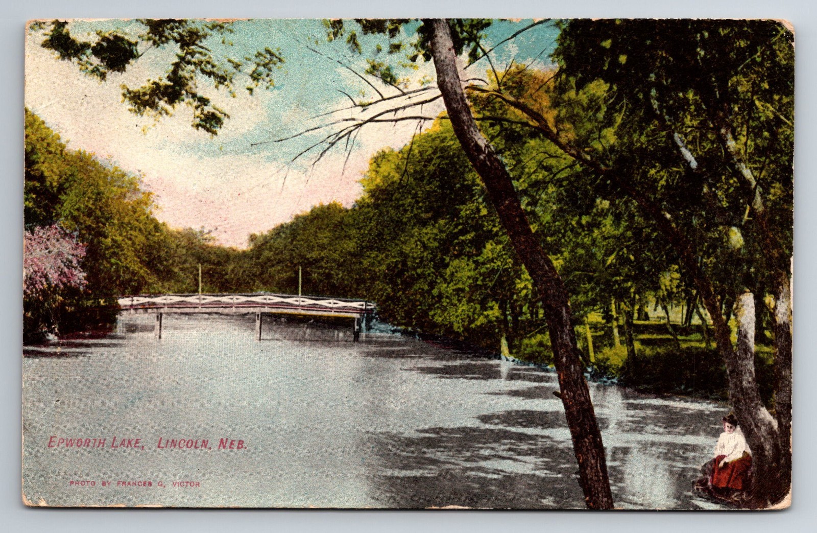 NE, Lincoln, Epworth Lake, Bridge, Vintage Postcard NE, Lincoln, Epworth Lake, Bridge, Vintage Postcard