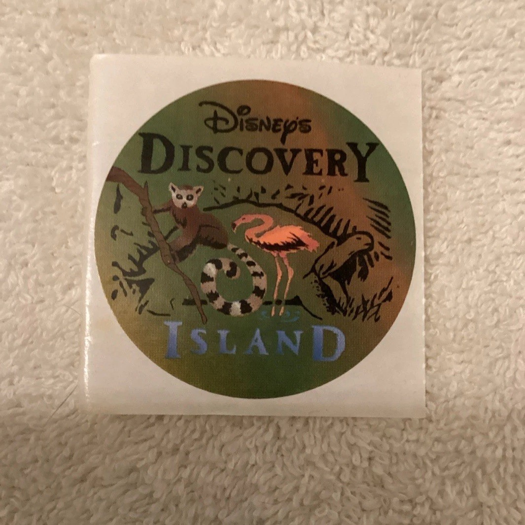 Vintage Disney Discovery Island Park Sticker Cast Member Exclusive Very Rare