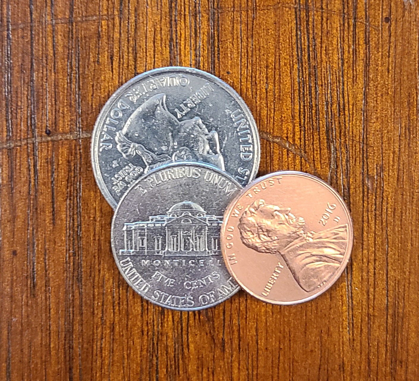 Magic Trick Shim Shell Coin Set ( Quarter Nickel Penny ) Warehouse Find