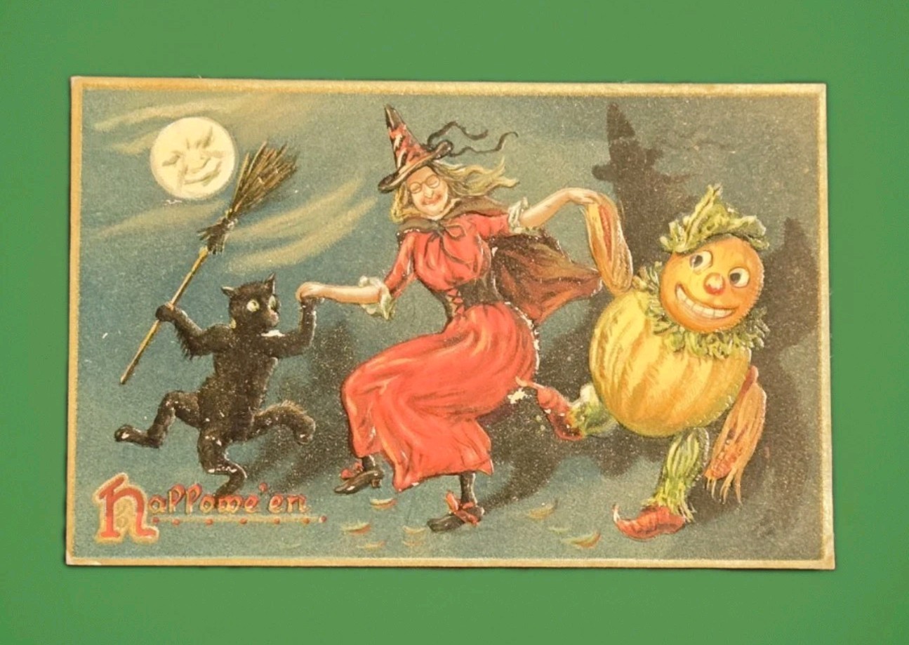 Vintage TUCK'S Halloween Postcard No.150 Children Dunking for Apples JOL 1908 Vintage TUCK'S Halloween Postcard No.150 Children Dunking for Apples JOL 1908