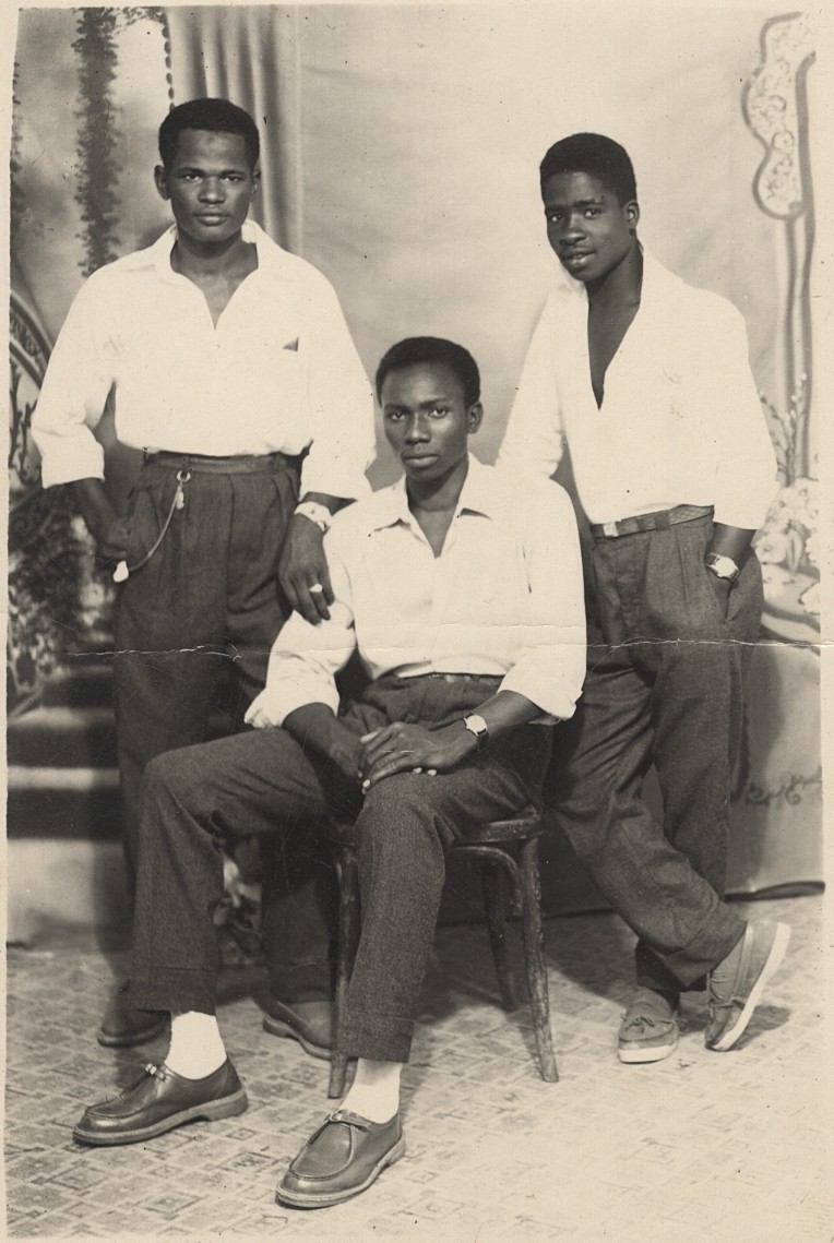 1956 Three Young Men, Mali Photograph by SEYDOU KEITA [Stamped]