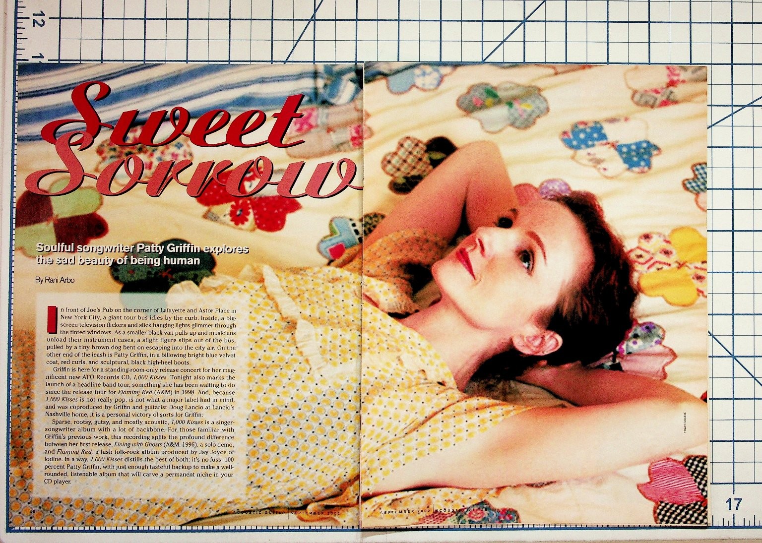 Patty Griffin Sweet Sorrow Article Acoustic Guitar Magazine 2002 Ephemera