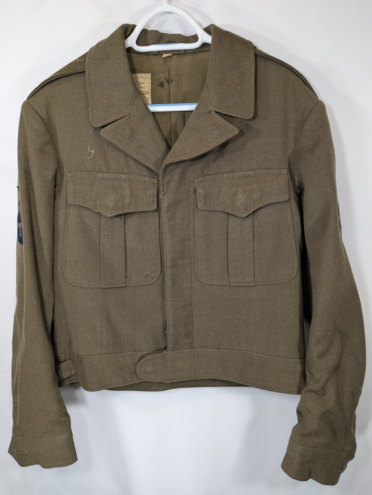 MILITARY FIELD JACKET VINTAGE US ARMY IKE MEN\'S 38L WOOL WWII 1946 