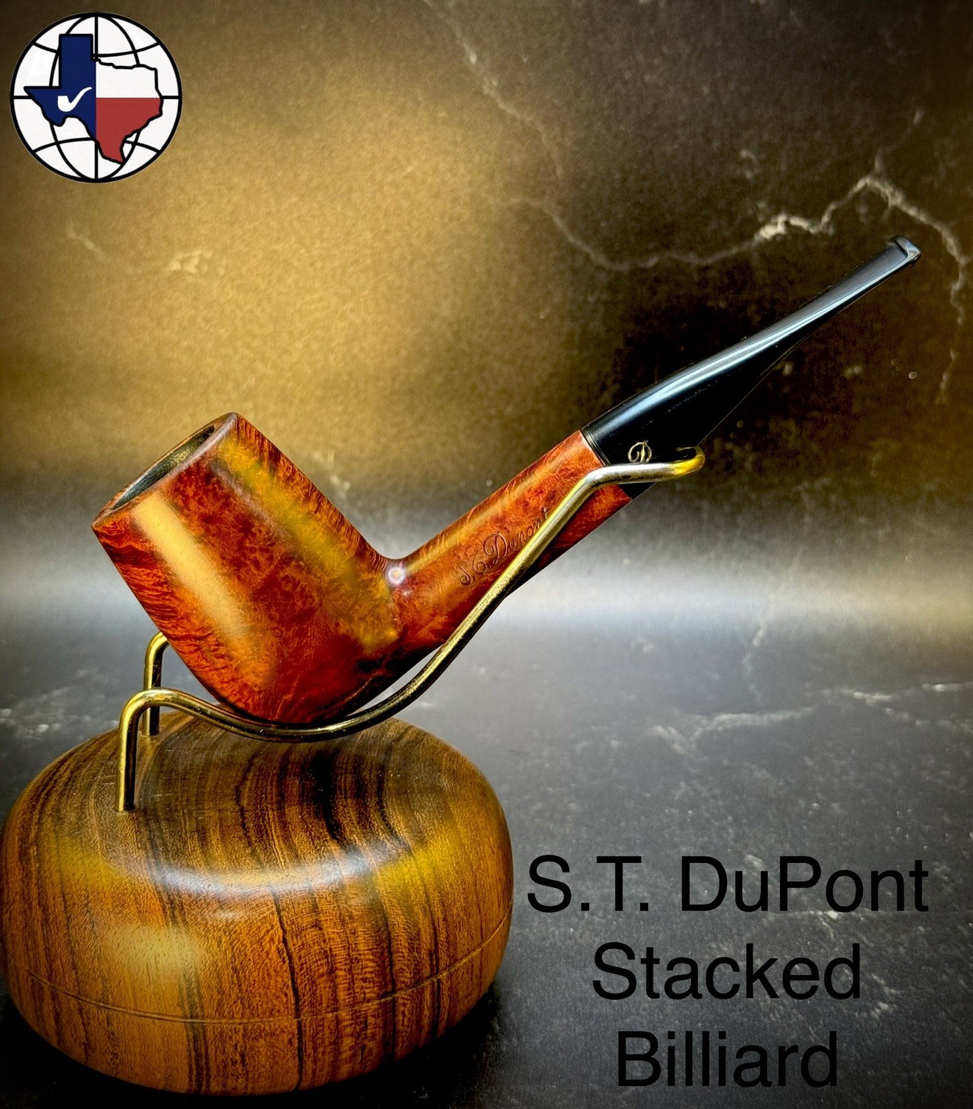 Vintage S.T. DuPont Stacked Billiard Tobacco Pipe